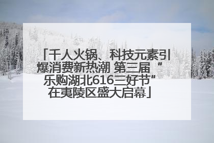 千人火锅、科技元素引爆消费新热潮 第三届“乐购湖北616三好节”在夷陵区盛大启幕