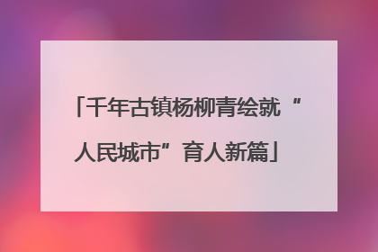千年古镇杨柳青绘就“人民城市”育人新篇