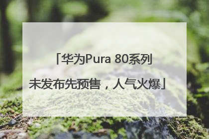 华为Pura 80系列未发布先预售，人气火爆
