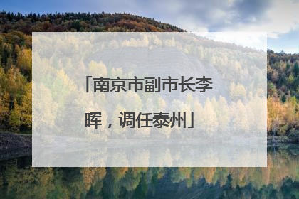 南京市副市长李晖，调任泰州