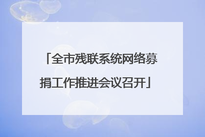 全市残联系统网络募捐工作推进会议召开