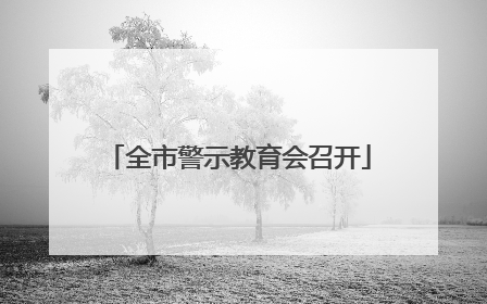 全市警示教育会召开