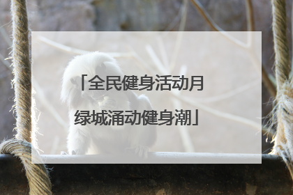 全民健身活动月 绿城涌动健身潮