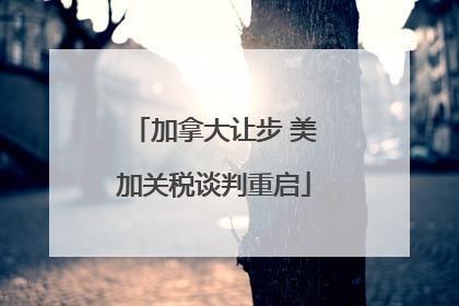 加拿大让步 美加关税谈判重启