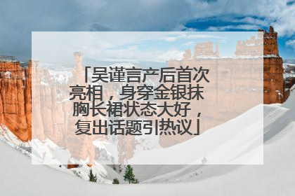 吴谨言产后首次亮相，身穿金银抹胸长裙状态大好，复出话题引热议