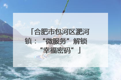 合肥市包河区淝河镇：“微服务”解锁“幸福密码”