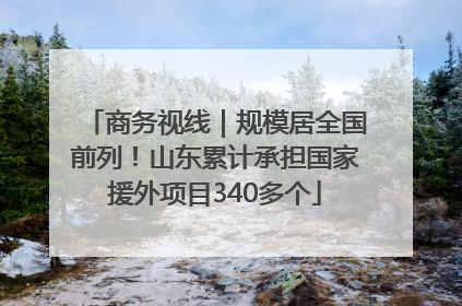 商务视线｜规模居全国前列！山东累计承担国家援外项目340多个