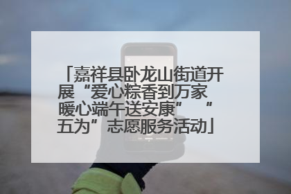 嘉祥县卧龙山街道开展“爱心粽香到万家 暖心端午送安康” “五为”志愿服务活动