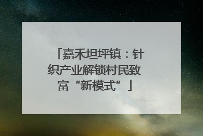嘉禾坦坪镇：针织产业解锁村民致富“新模式”
