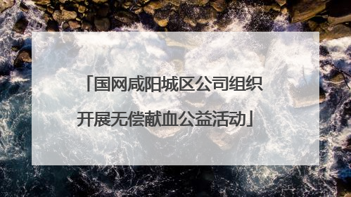 国网咸阳城区公司组织开展无偿献血公益活动