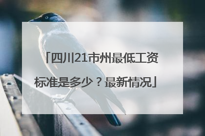 四川21市州最低工资标准是多少？最新情况
