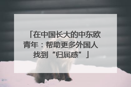 在中国长大的中东欧青年：帮助更多外国人找到“归属感”