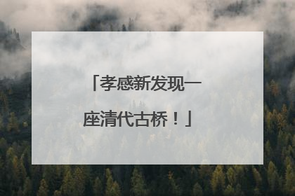 孝感新发现一座清代古桥！