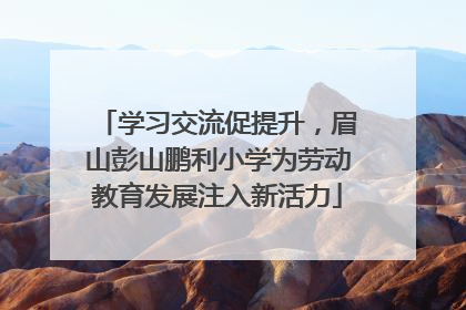 学习交流促提升，眉山彭山鹏利小学为劳动教育发展注入新活力