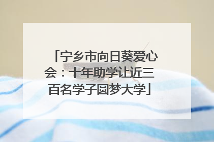 宁乡市向日葵爱心会：十年助学让近三百名学子圆梦大学