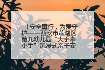 安全童行，为爱守护——西安市莲湖区第九幼儿园“大手牵小手”沉浸式亲子安全体验活动