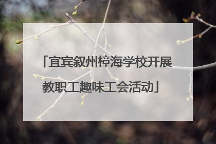 宜宾叙州樟海学校开展教职工趣味工会活动