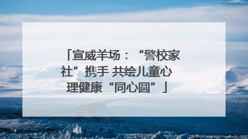 宣威羊场：“警校家社”携手 共绘儿童心理健康“同心圆”