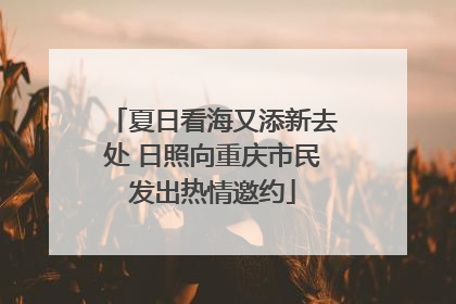 夏日看海又添新去处 日照向重庆市民发出热情邀约