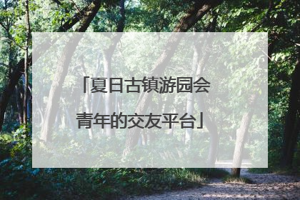 夏日古镇游园会 青年的交友平台