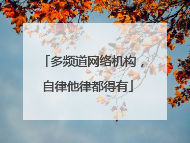 多频道网络机构，自律他律都得有