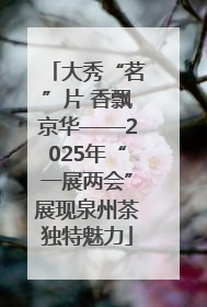 大秀“茗”片 香飘京华——2025年“一展两会”展现泉州茶独特魅力