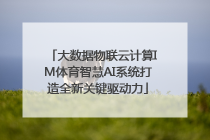 大数据物联云计算IM体育智慧AI系统打造全新关键驱动力