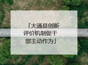 大通县创新评价机制促干部主动作为