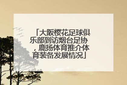 大阪樱花足球俱乐部到访烟台足协，鹿扬体育推介体育装备发展情况