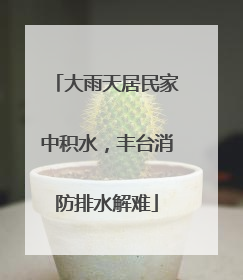 大雨天居民家中积水，丰台消防排水解难