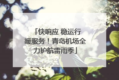 快响应 稳运行 暖服务！青岛机场全力护航雷雨季