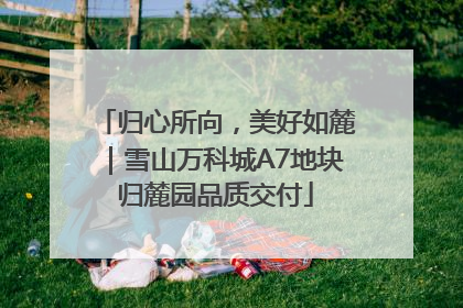 归心所向，美好如麓｜雪山万科城A7地块归麓园品质交付