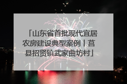 山东省首批现代宜居农房建设典型案例丨莒县招贤镇武家曲坊村