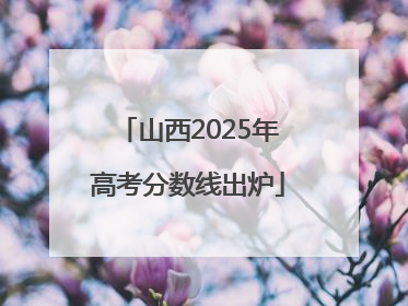 山西2025年高考分数线出炉