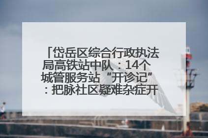 岱岳区综合行政执法局高铁站中队：14个城管服务站“开诊记”：把脉社区疑难杂症开出治理良方