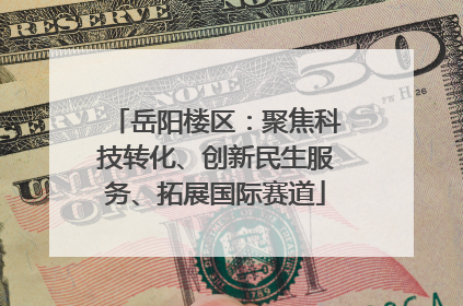 岳阳楼区：聚焦科技转化、创新民生服务、拓展国际赛道