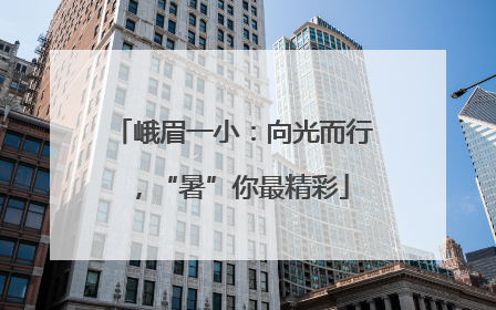 峨眉一小：向光而行，“暑”你最精彩