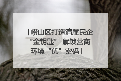 崂山区打造清廉民企“金钥匙” 解锁营商环境“优”密码