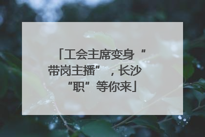 工会主席变身“带岗主播”，长沙“职”等你来
