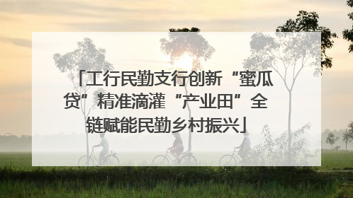工行民勤支行创新“蜜瓜贷”精准滴灌“产业田”全链赋能民勤乡村振兴
