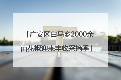 广安区白马乡2000余亩花椒迎来丰收采摘季
