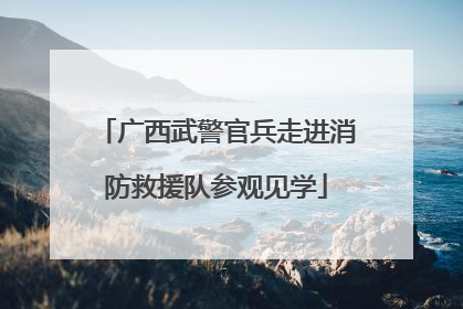 广西武警官兵走进消防救援队参观见学