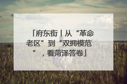 府东街丨从“革命老区”到“双拥模范”，看菏泽答卷