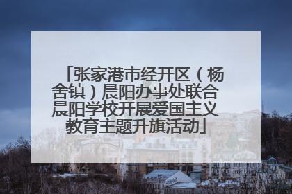 张家港市经开区（杨舍镇）晨阳办事处联合晨阳学校开展爱国主义教育主题升旗活动