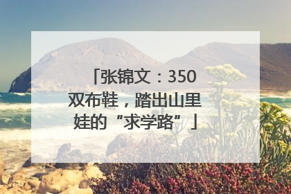 张锦文：350双布鞋，踏出山里娃的“求学路”