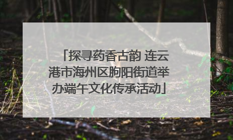 探寻药香古韵 连云港市海州区朐阳街道举办端午文化传承活动