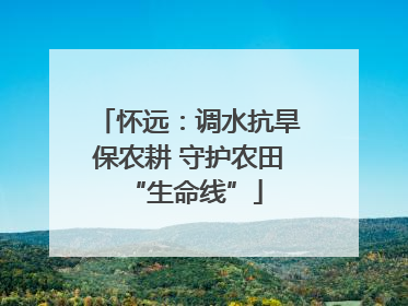 怀远：调水抗旱保农耕 守护农田 “生命线”