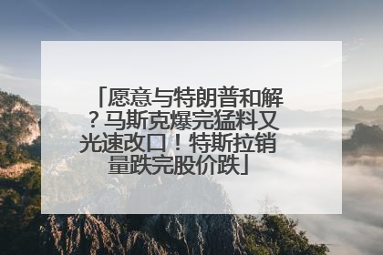 愿意与特朗普和解？马斯克爆完猛料又光速改口！特斯拉销量跌完股价跌