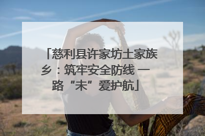慈利县许家坊土家族乡：筑牢安全防线 一路“未”爱护航