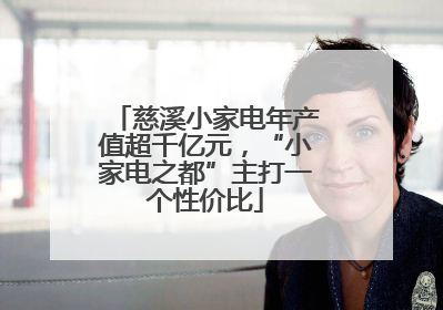 慈溪小家电年产值超千亿元，“小家电之都”主打一个性价比